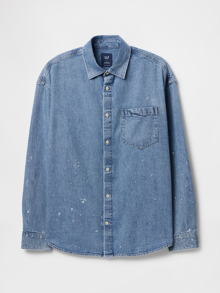 Painted Denim Big Shirt