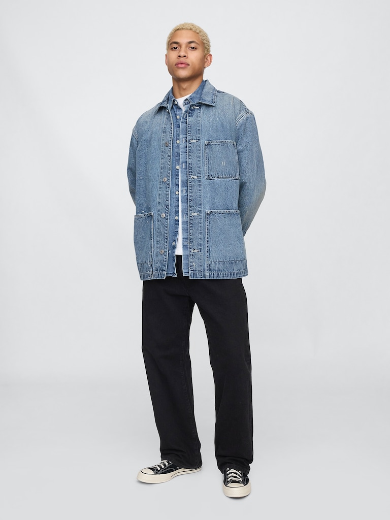 Painted Denim Chore Jacket