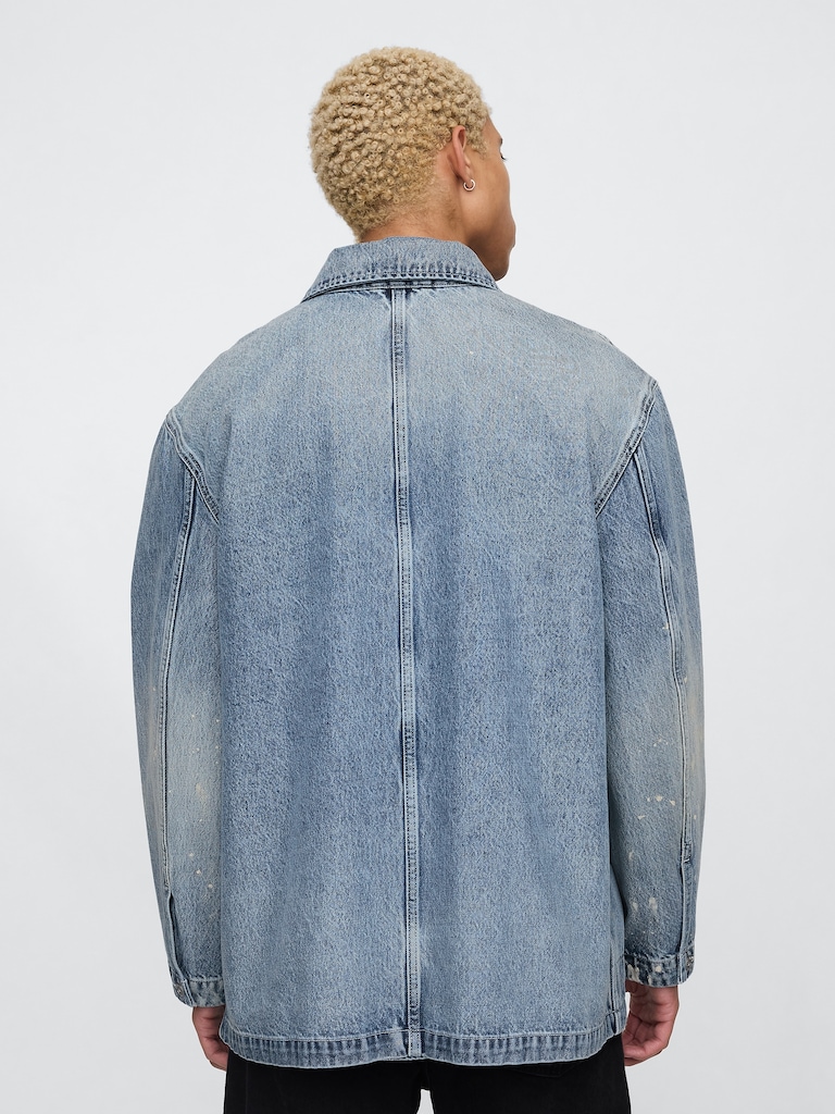 Painted Denim Chore Jacket