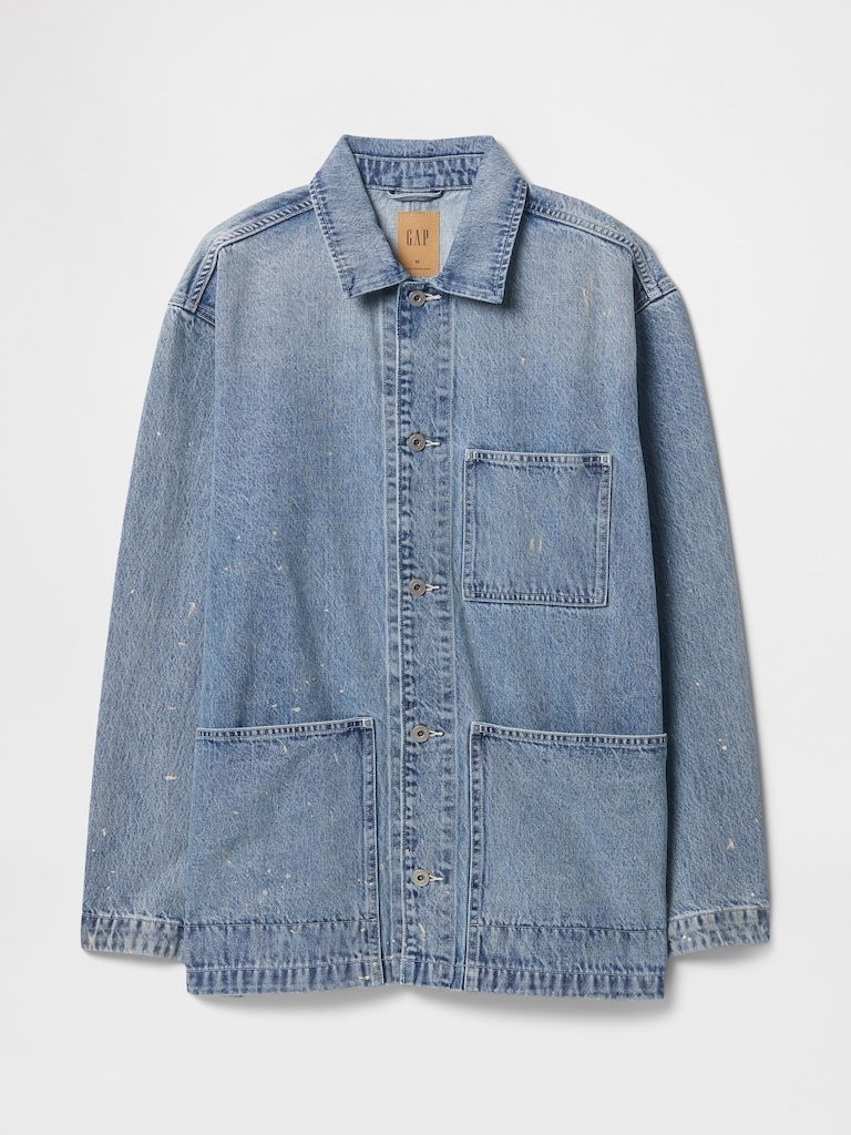Painted Denim Chore Jacket