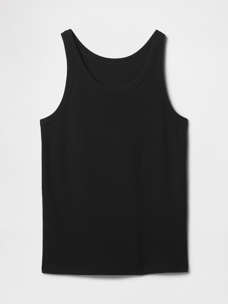 Ribbed Scoopneck Tank Top
