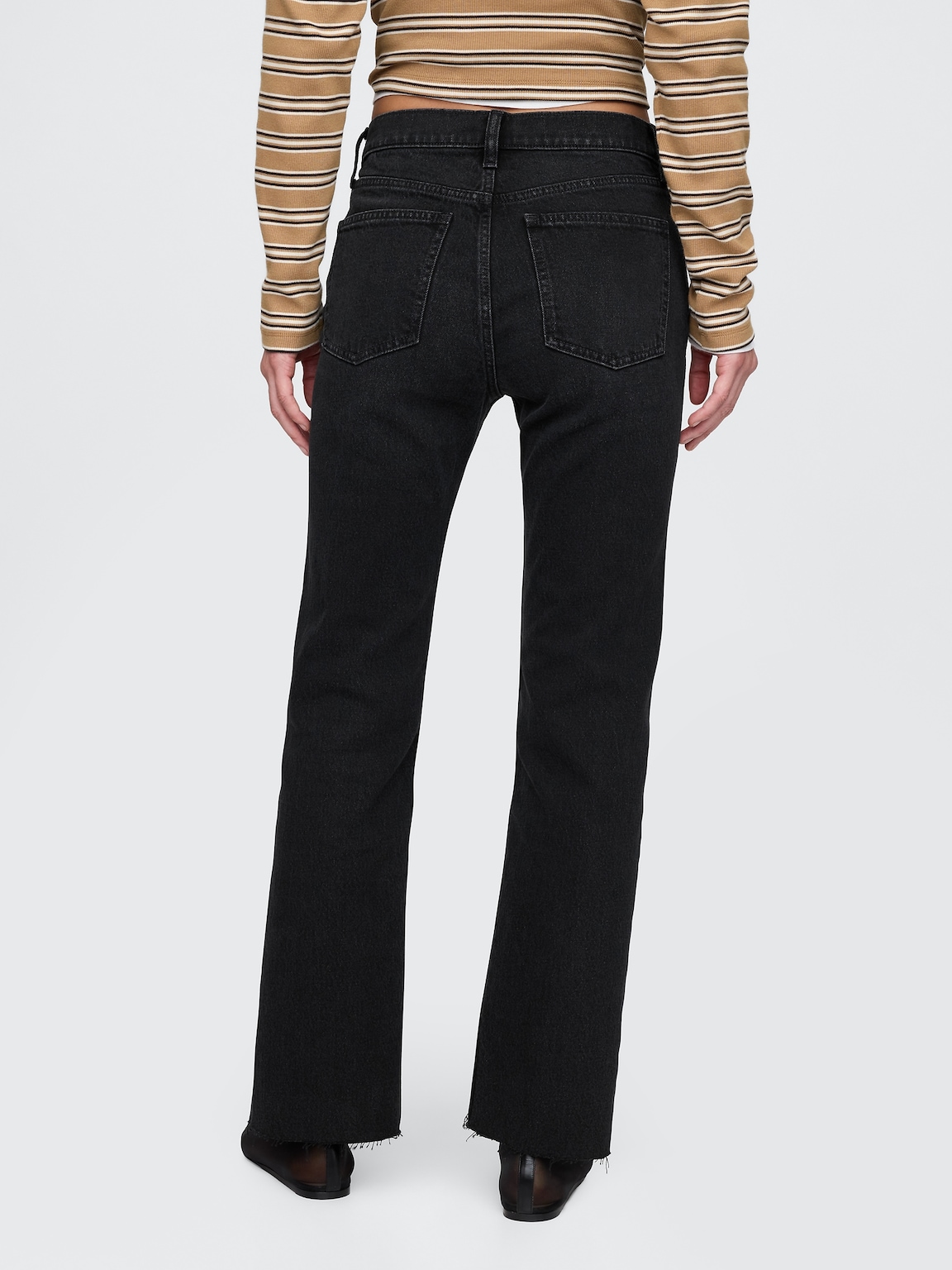 High Rise Split-Hem '90s Slim Straight Jeans