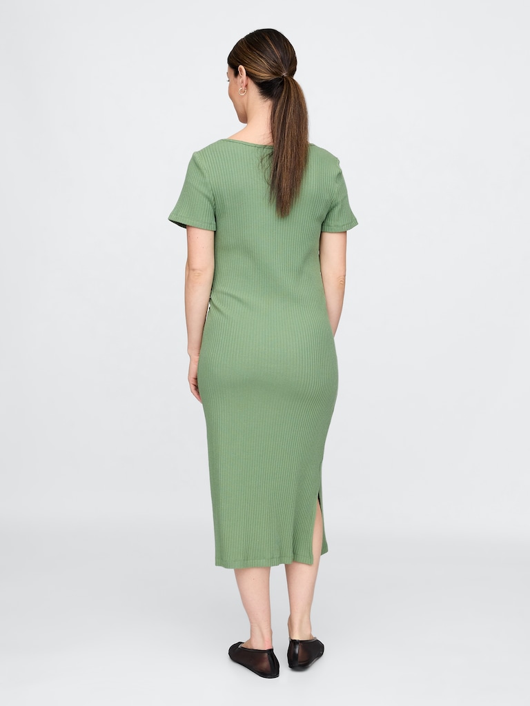 Maternity Rib Midi Dress