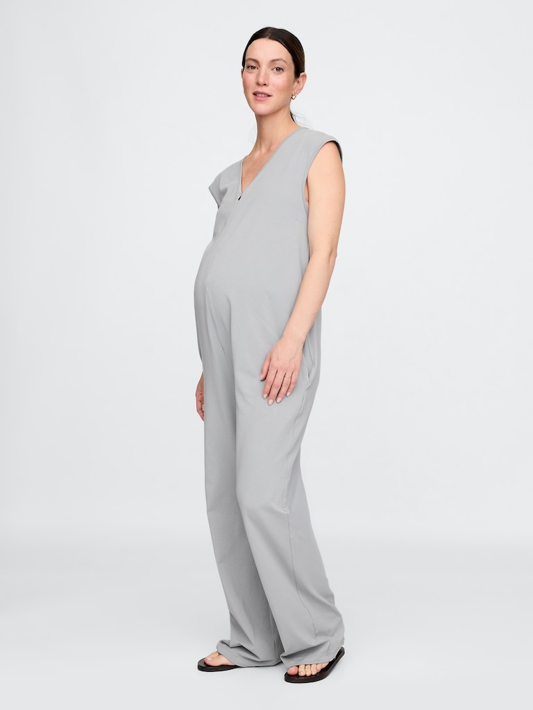 Maternity V-Neck Jumpsuit