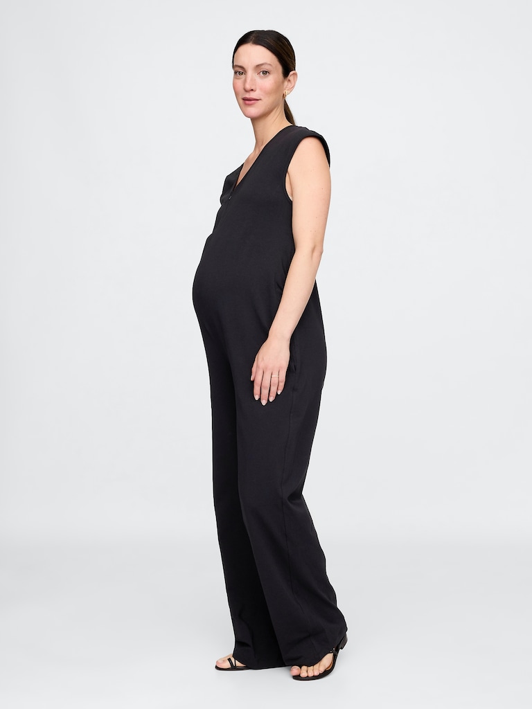 Maternity V-Neck Jumpsuit