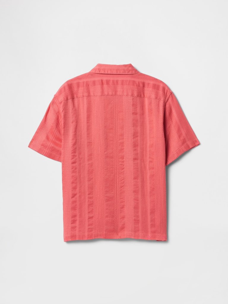 Kids Relaxed Linen-Blend Vacay Shirt