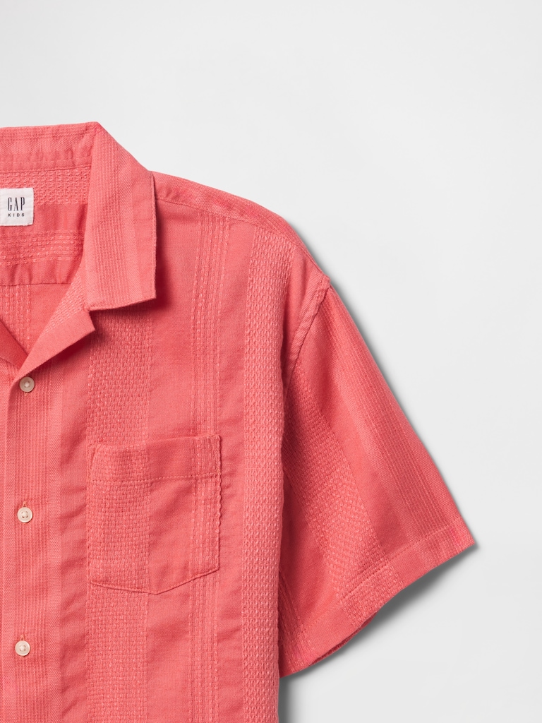 Kids Relaxed Linen-Blend Vacay Shirt