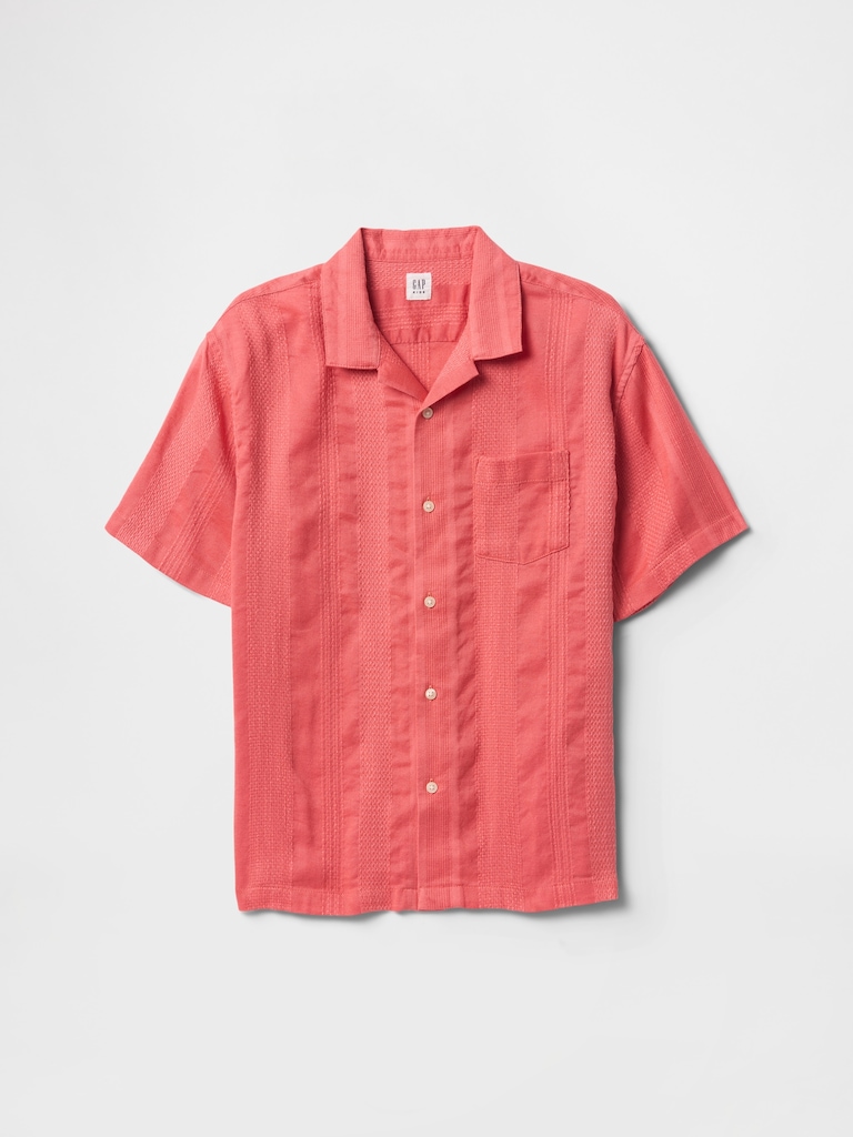 Kids Relaxed Linen-Blend Vacay Shirt