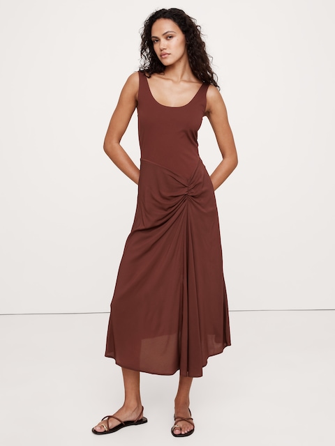 strapless open back dress Ladivine CD796 Elegantly Fitted Formal Gown with Leg Slit Greenery / 24 main image 1