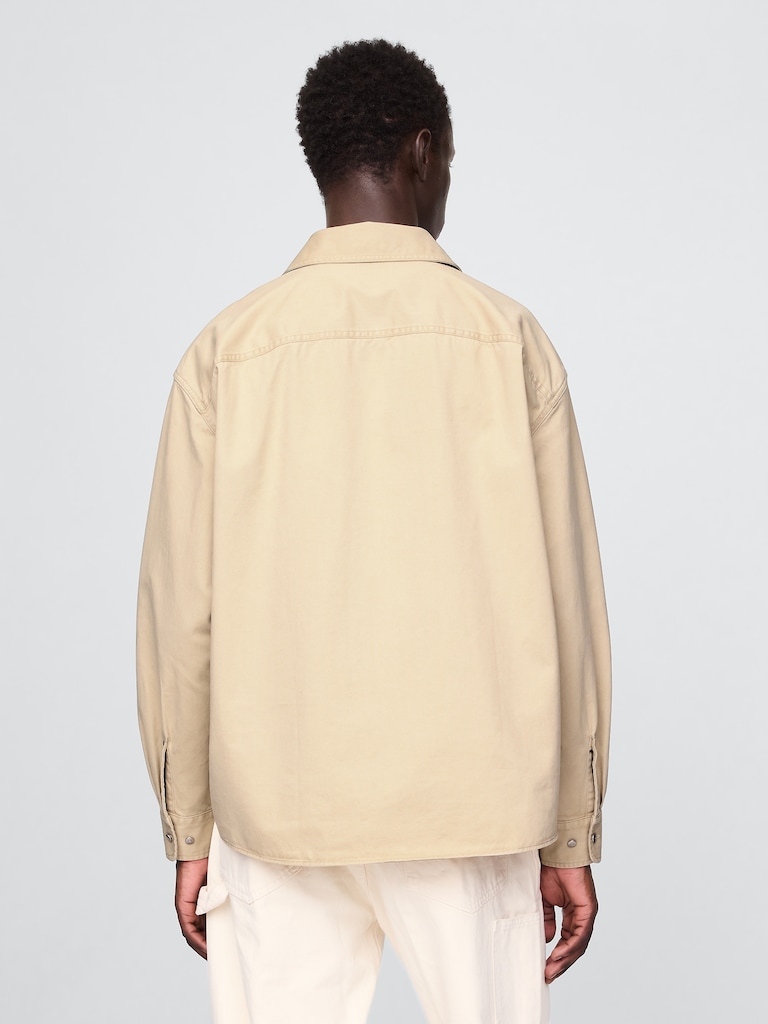 Twill Utility Shirt Jacket