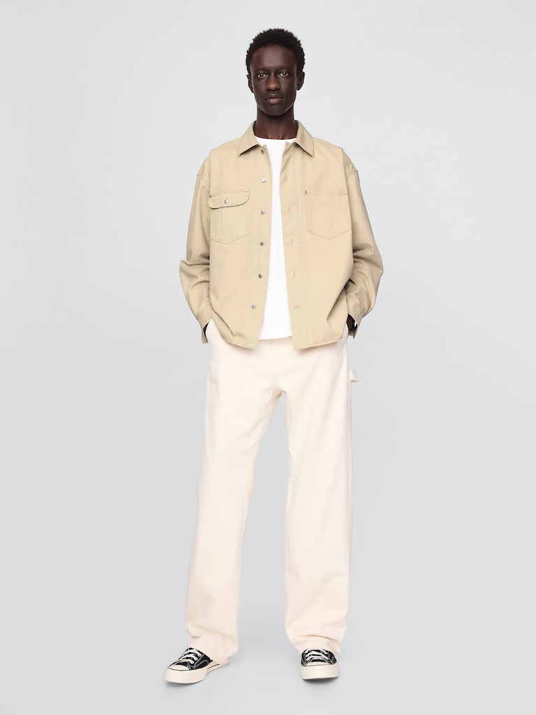 Twill Utility Shirt Jacket