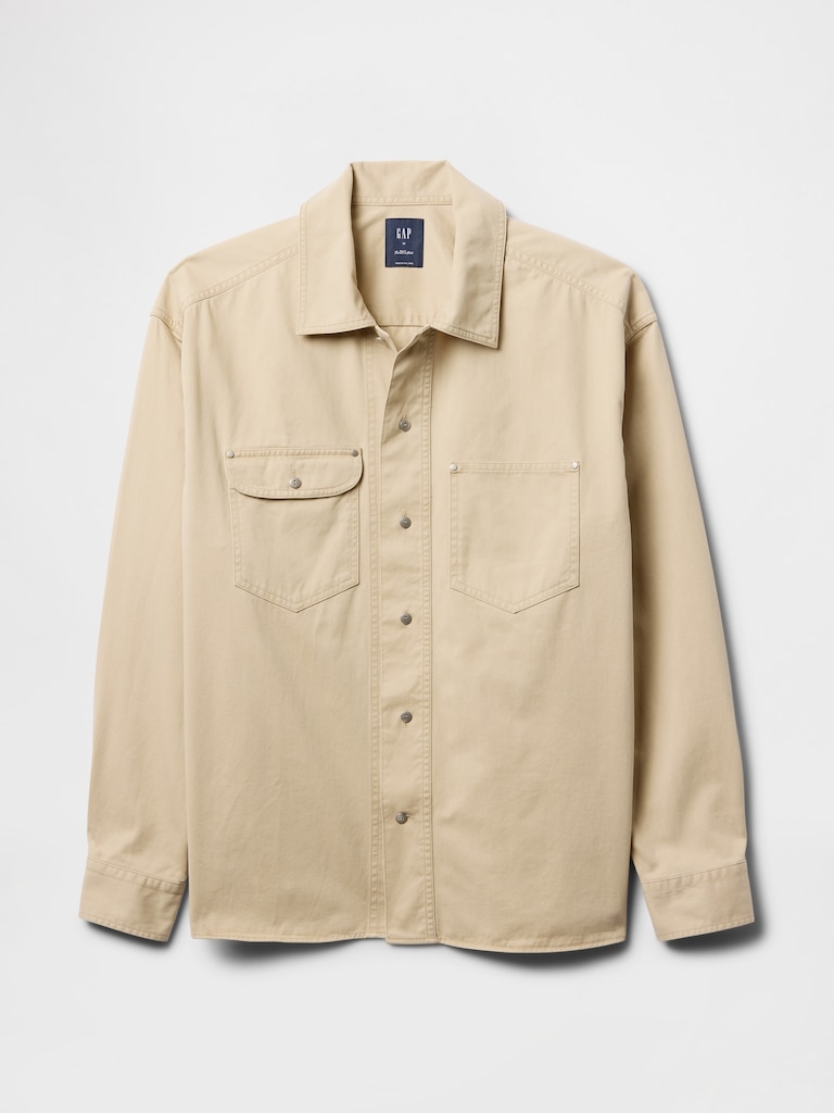 Twill Utility Shirt Jacket
