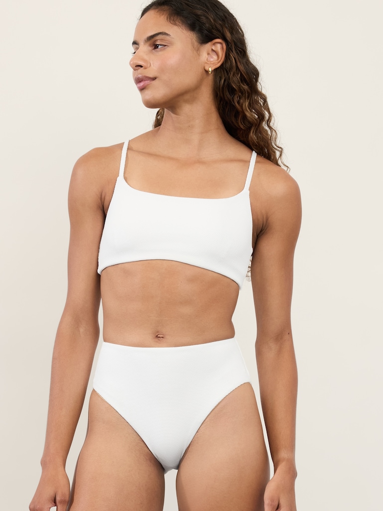 High Waist Pique Swim Bottom