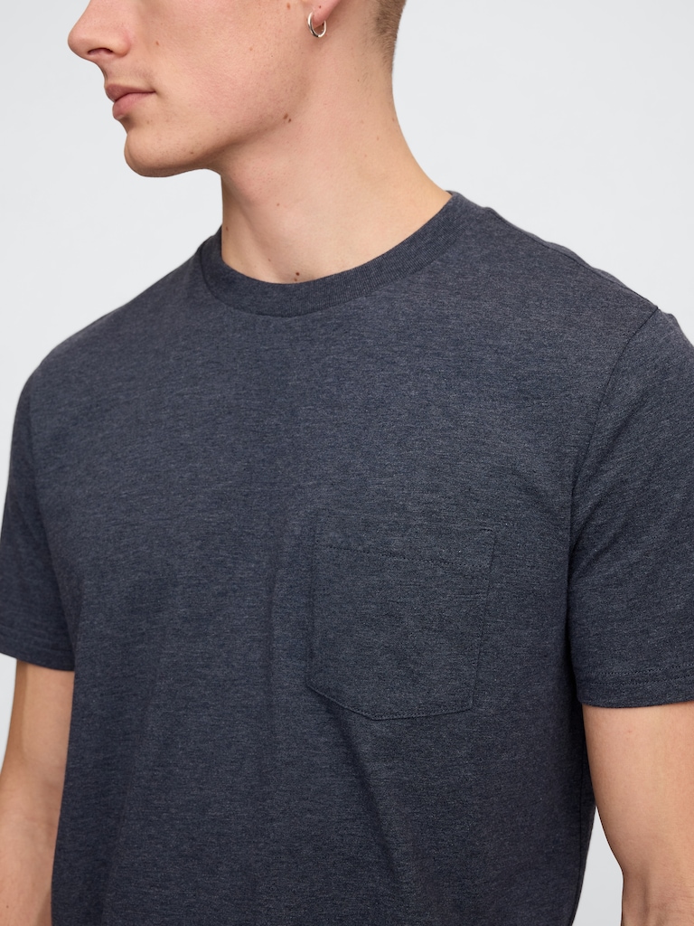 Adult Organic Cotton Pocket T-Shirt