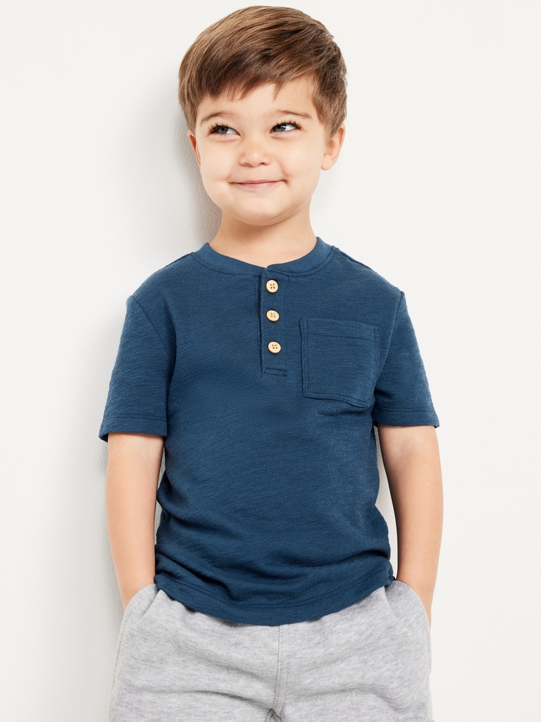 Short-Sleeve Henley Pocket T-Shirt for Toddler Boys