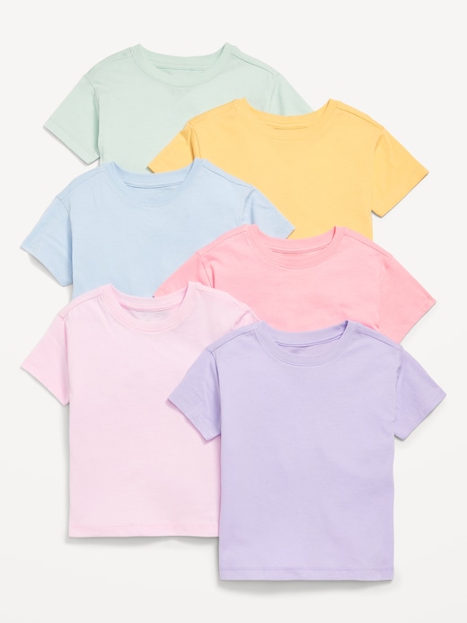 Short Short-Sleeve T-Shirt 6-Pack for Toddler Girls on clearance at Old Navy — 75% off