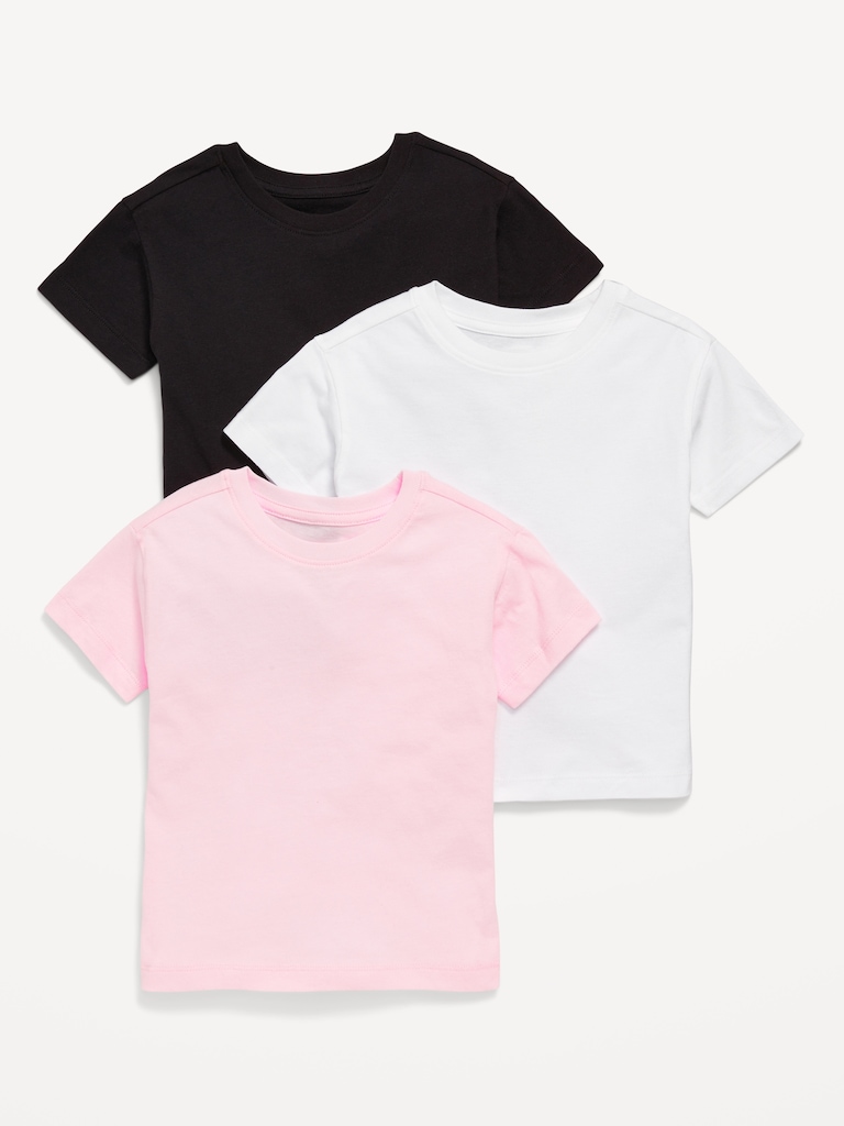 Short-Sleeve T-Shirt Variety 3-Pack for Toddler Girls