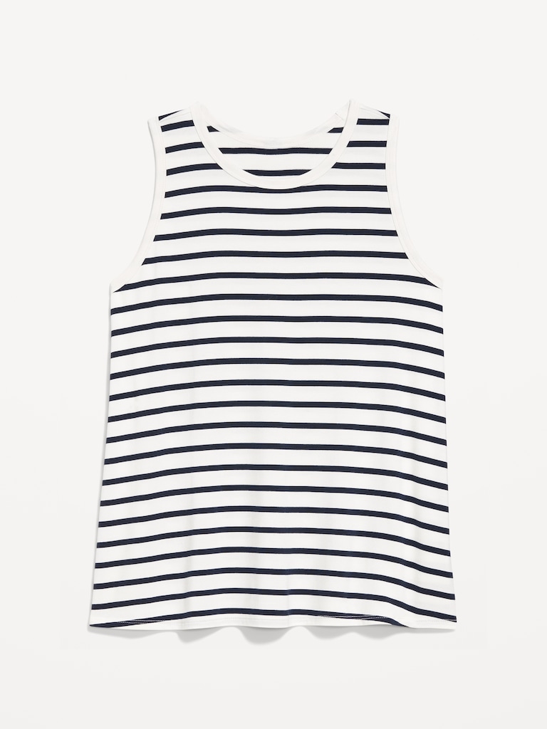 Luxe Sleeveless Striped Top