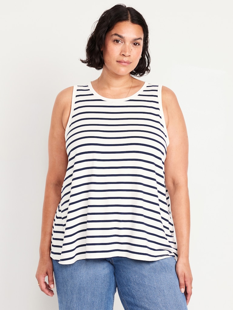 Luxe Sleeveless Striped Top
