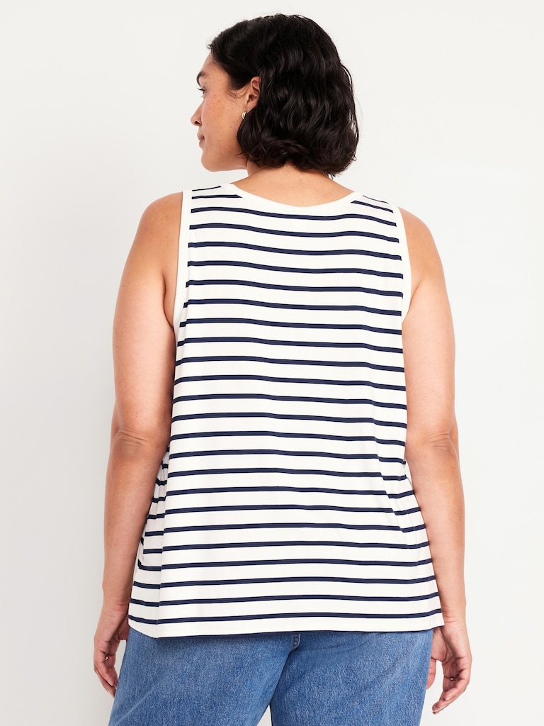 Luxe Sleeveless Striped Top