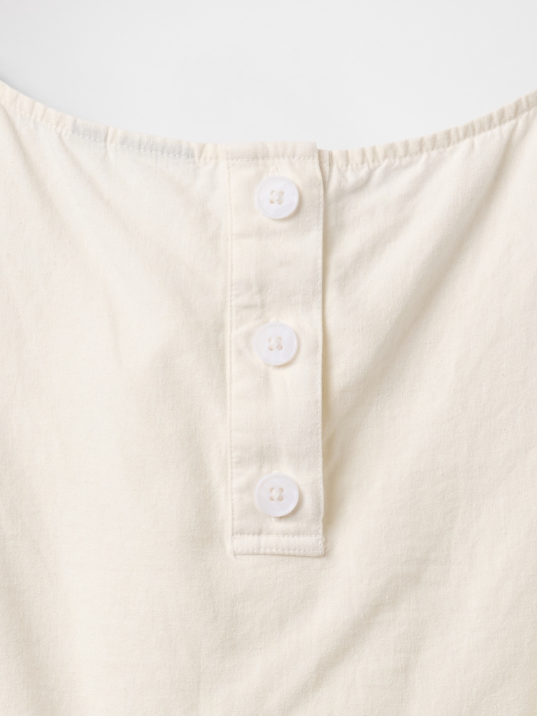 Linen-Blend Crop Shell Tank Top