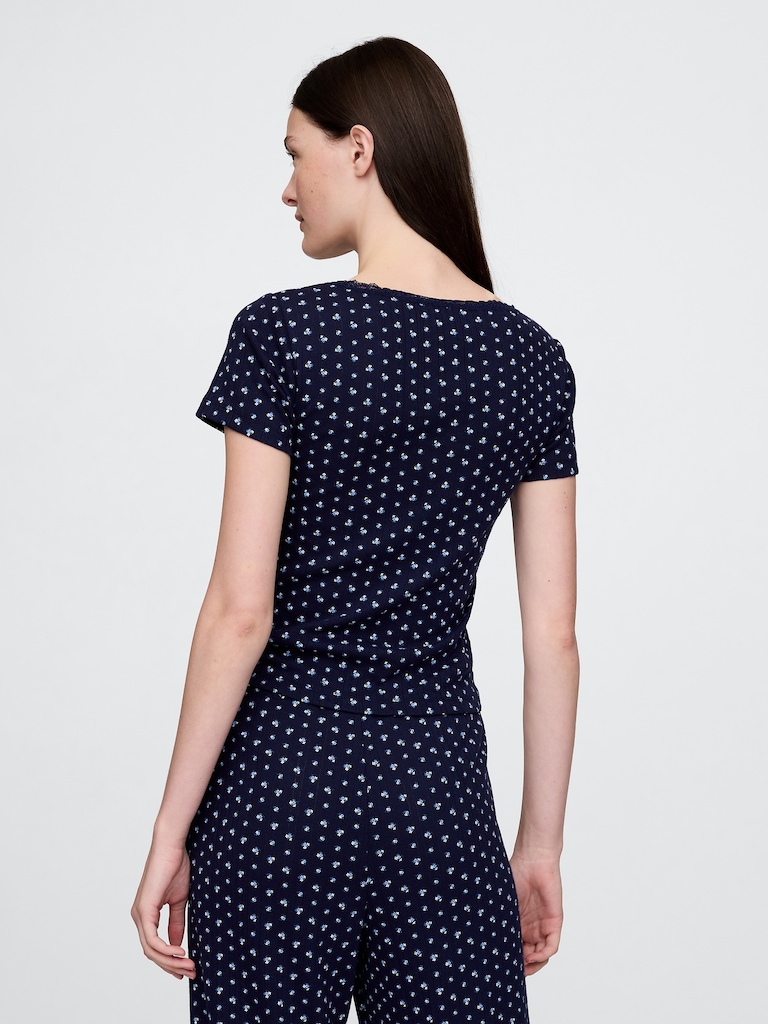 Pointelle PJ Top