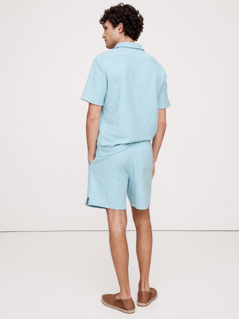 7" Slub Bouclé Pull-On Short