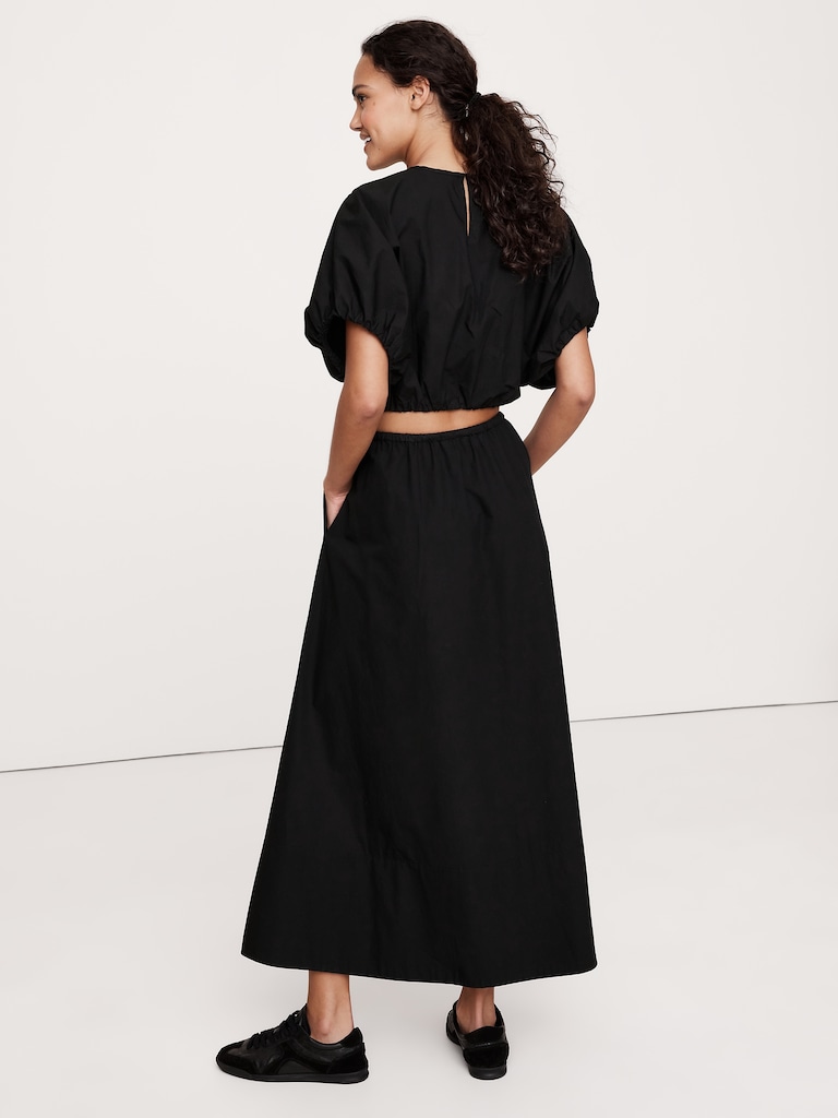 Cotton Poplin Maxi Skirt