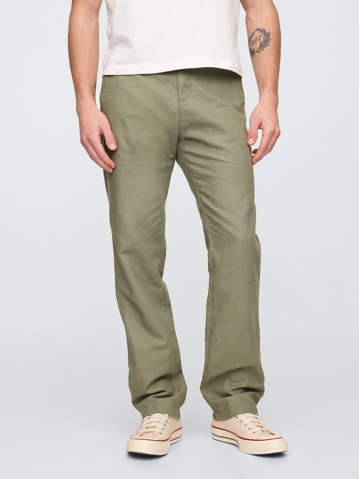Linen-Cotton Khakis