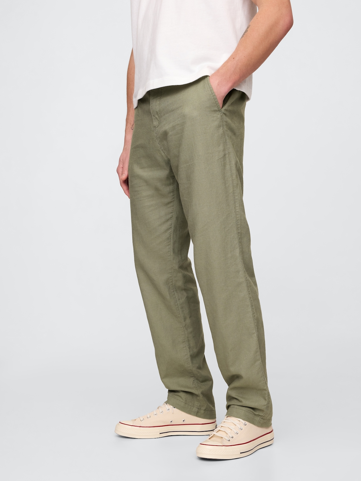 Linen-Cotton Khakis