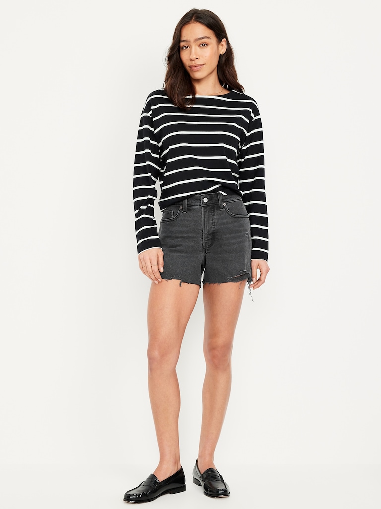 High-Waisted OG Jean Cut-Off Shorts -- 3-inch inseam
