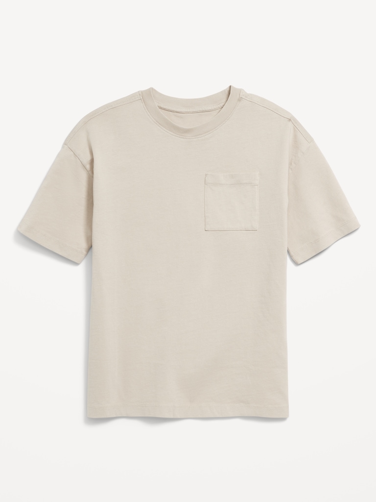 Oversized Short-Sleeve Pocket T-Shirt for Boys