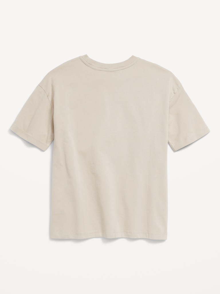 Oversized Short-Sleeve Pocket T-Shirt for Boys