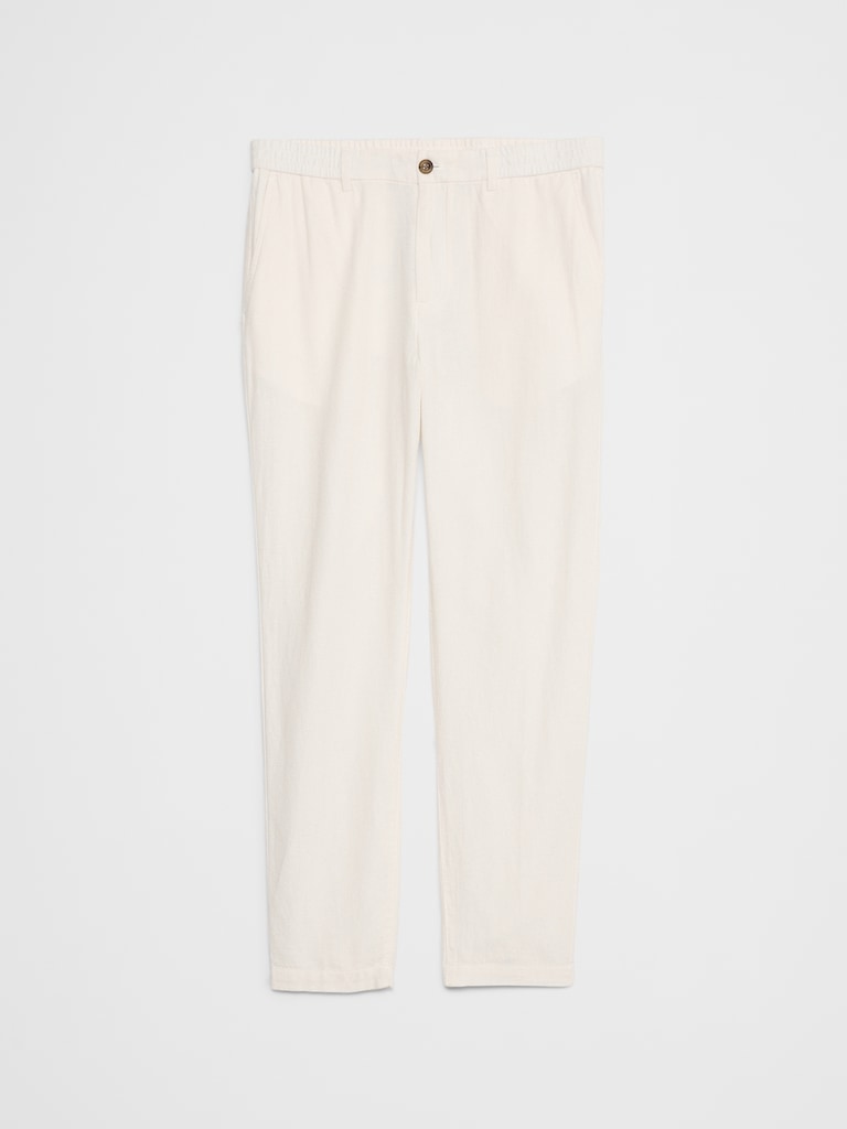 Athletic Linen-Blend Pant