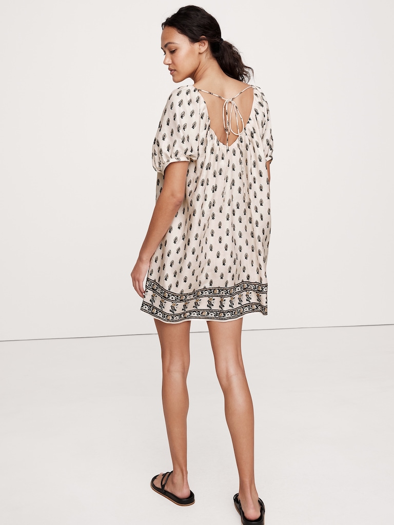 Viscose-Linen Mini Dress