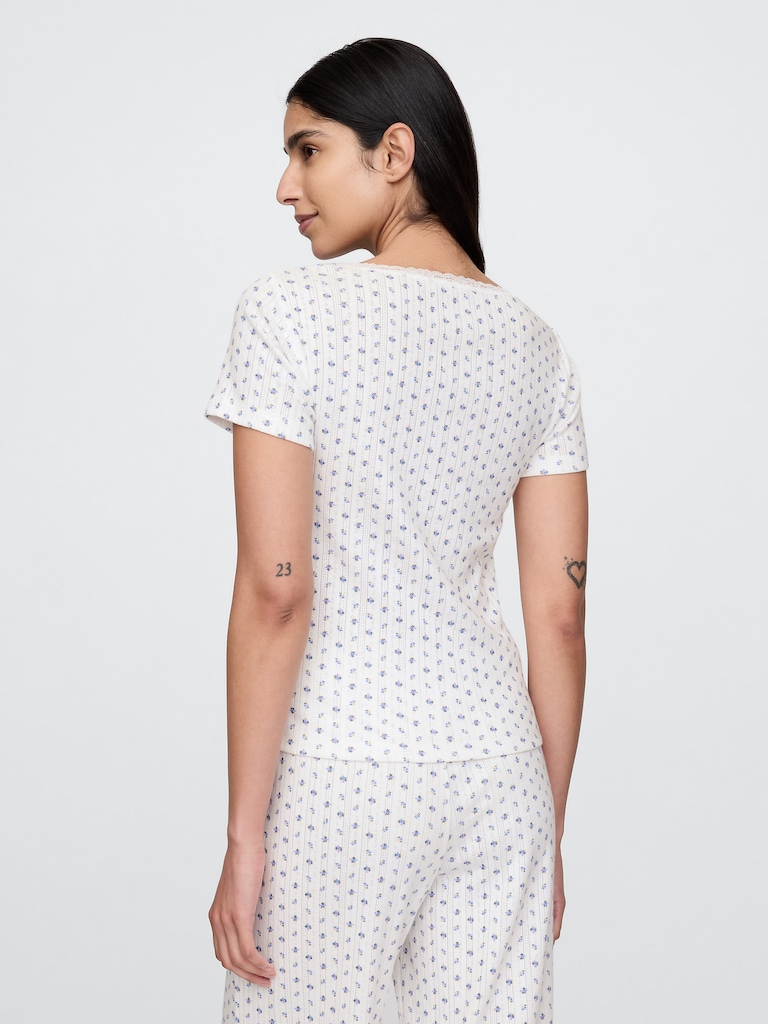 Pointelle PJ Top