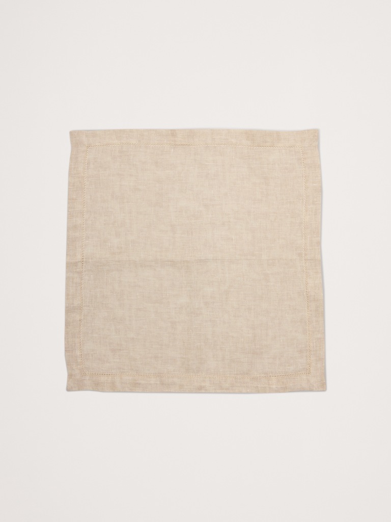 Ladder Stitch Linen Pocket Square