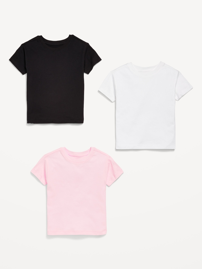 Short-Sleeve T-Shirt Variety 3-Pack for Toddler Girls