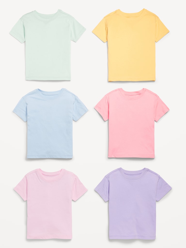 Short-Sleeve T-Shirt 6-Pack for Toddler Girls