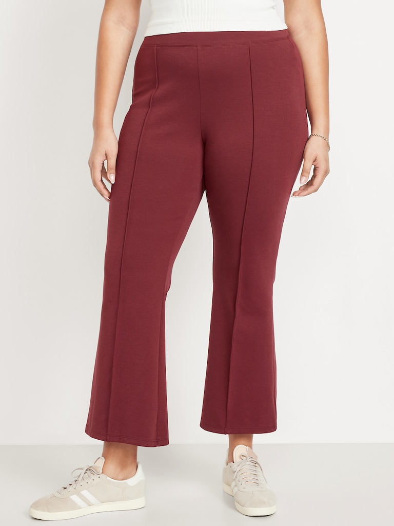 High-Waisted Dynamic Fleece Crop Kick Flare Sweatpants