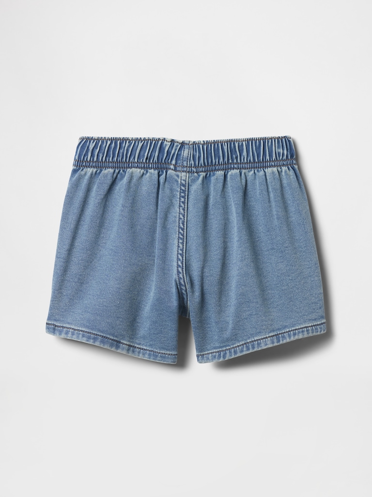 Kids High Rise Pull-On Sweatpant Jean Shorts