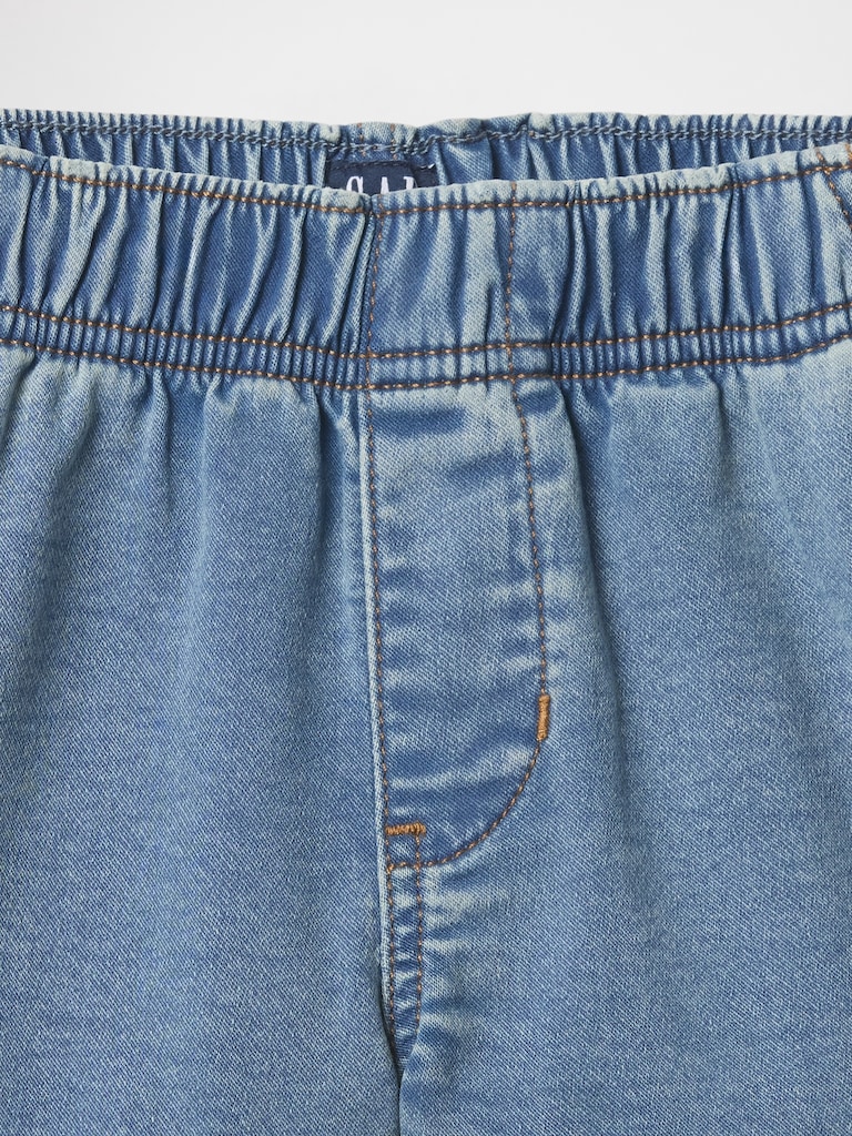 Kids High Rise Pull-On Sweatpant Jean Shorts