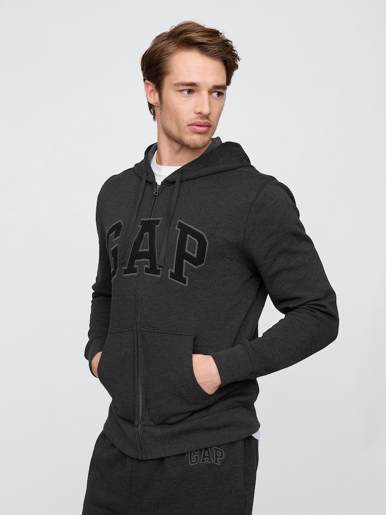 Relaxed Gap Logo Zip Hoodie