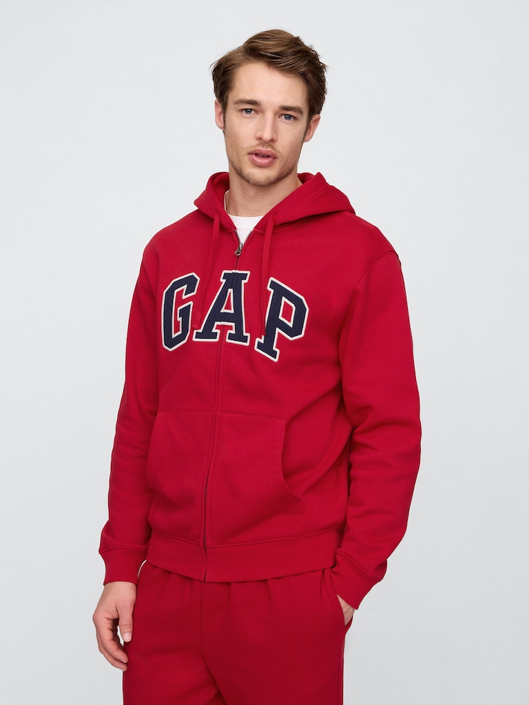 Relaxed Gap Logo Zip Hoodie