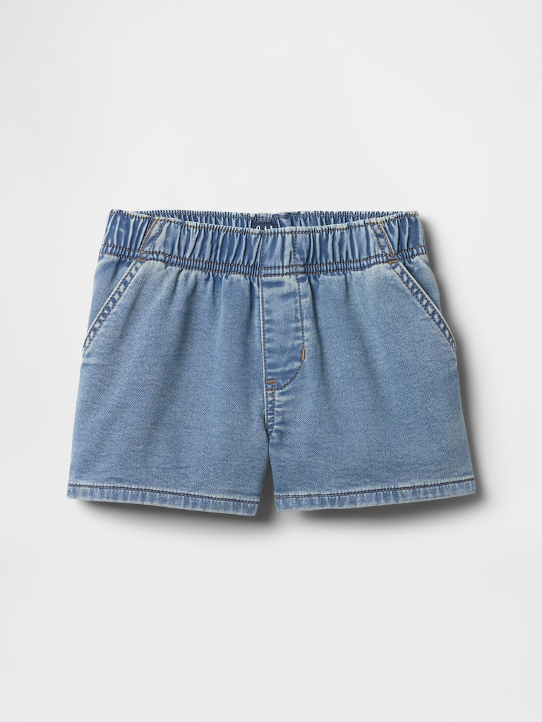 Kids High Rise Pull-On Sweatpant Jean Shorts