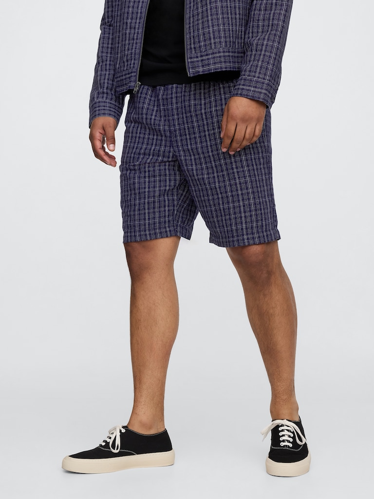 9" Linen-Cotton Easy Shorts