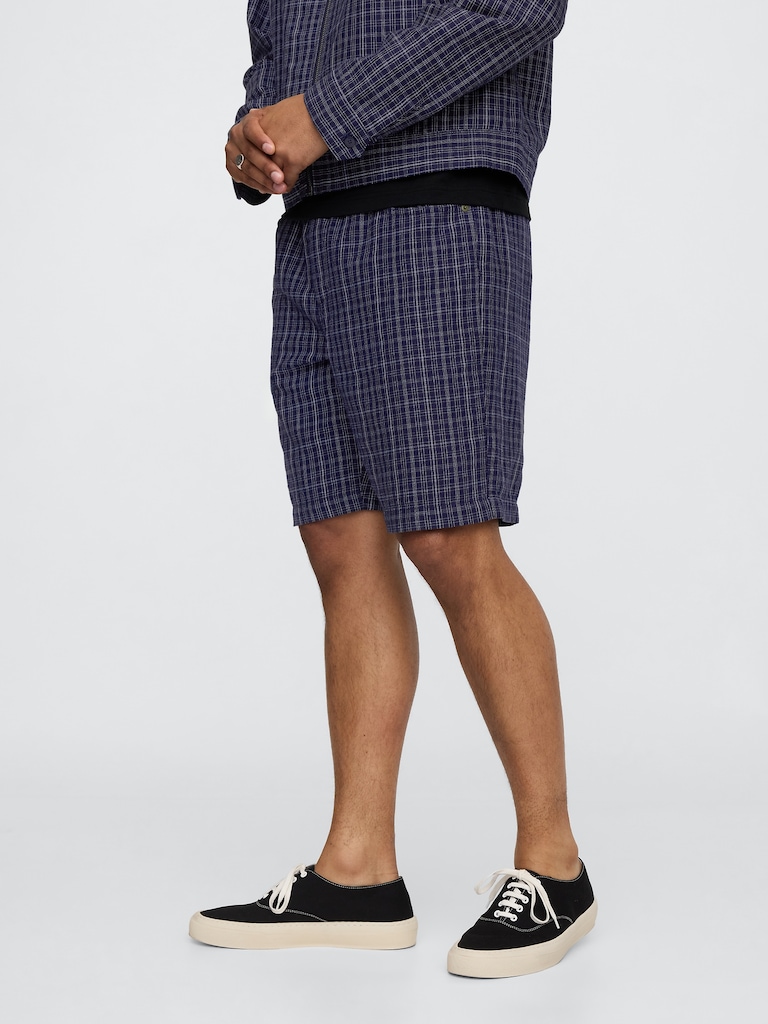 9" Linen-Cotton Easy Shorts