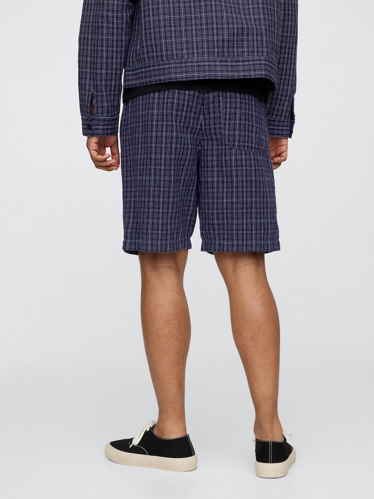 9" Linen-Cotton Easy Shorts