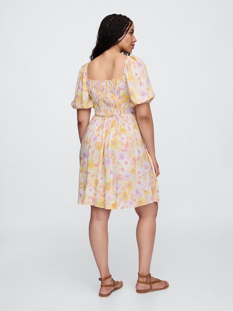 Sweetheart Puff Sleeve Mini Dress