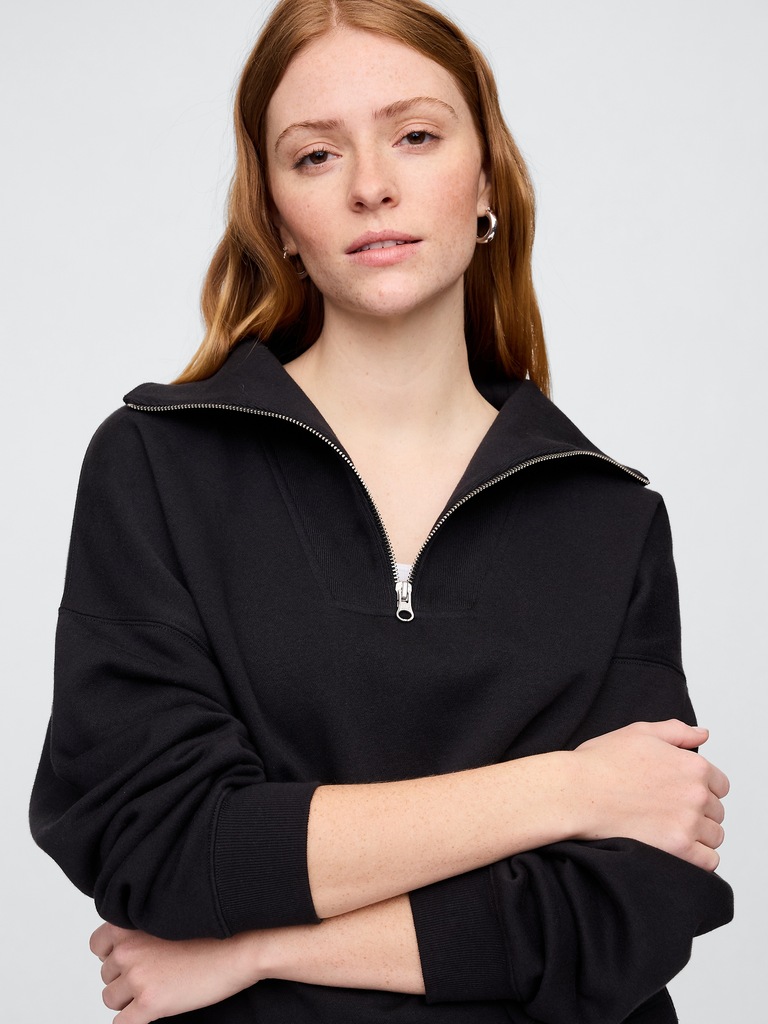 Relaxed Quarter-Zip Sweatshirt